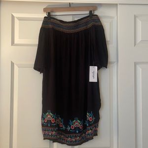 black off the shoulder swim coverup